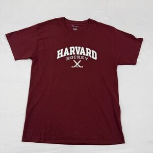 Champion Harvard Hockey T Shirt‎ Burgundy Mens Size L Graphic Tee